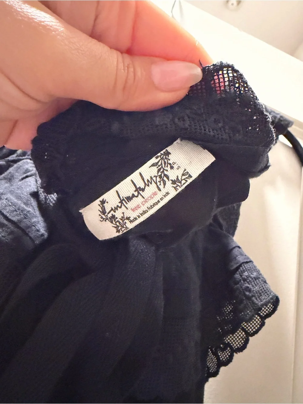 Free People Black Tiered Ruffle Mini Dress